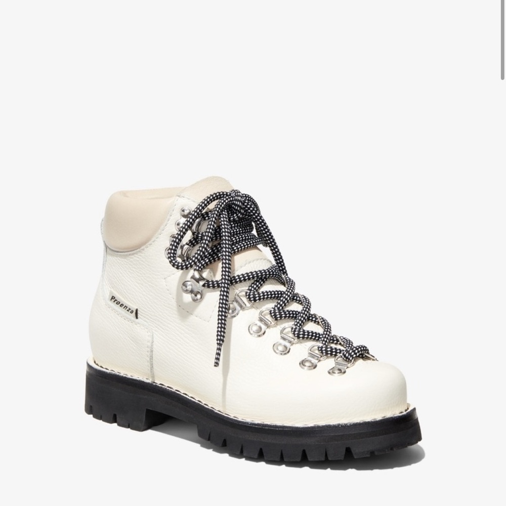 Proenza Schouler White Lace-Up Winter Hiking Boots
